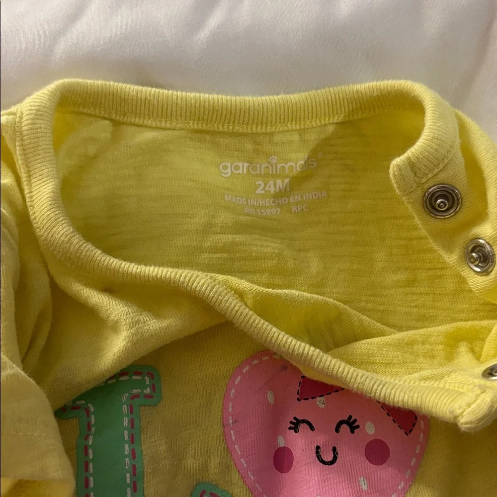 Garanimals Yellow Baby One piece with Cute Print 24 months